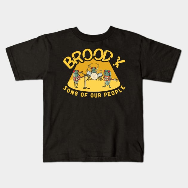 Cicada Brood X Cicada Invasion Cicada Song Tour Kids T-Shirt by Huhnerdieb Apparel